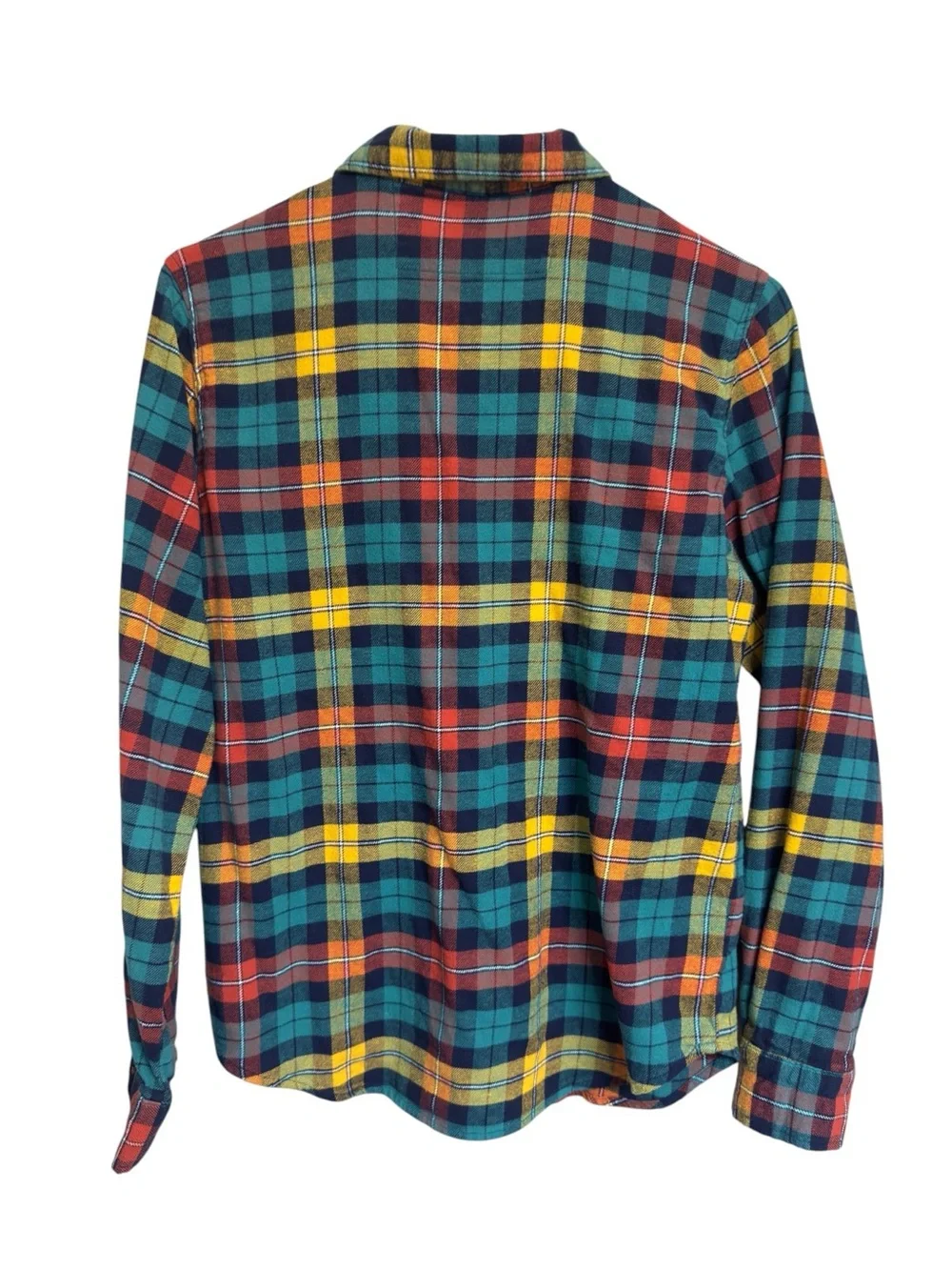 CHAPS Boy’s Long Sleeve Flannel Plaid Button-Up Shirt EUC large